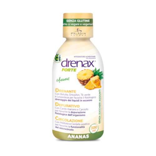 Drenax ananas but 300 ml 600x600 DRENAX FORTE ANANAS 300 ml detoksikacijai ir skysčių šalinimui
