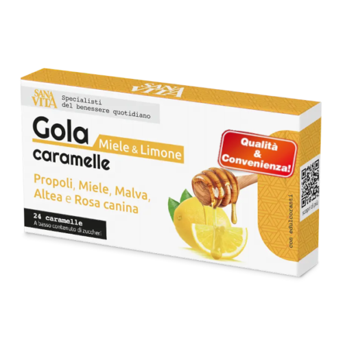 GOLA CARAMELLE medaus ir citrinų skonio ledinukai gerklei